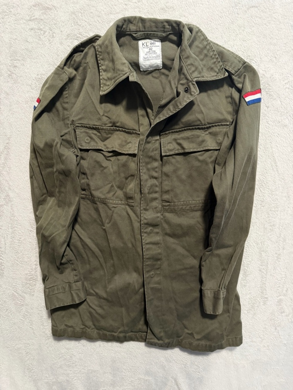 Olive Green Military Field Jacket - Men's